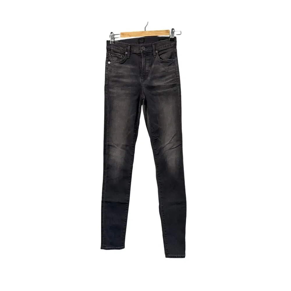 Citizens of humanity rocket high rise skinny black jeans sz 26
